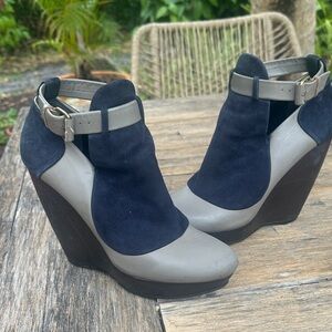 Balenciaga Black and Gray Platform Shoes Y2K size 40/ 9